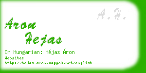aron hejas business card